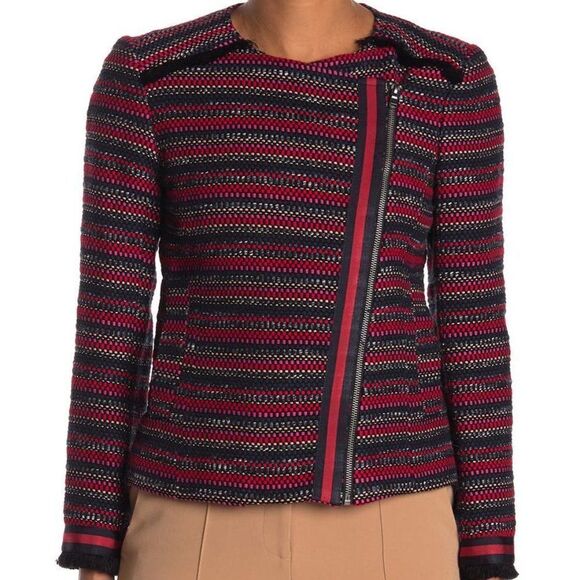 Trina Turk Yamato Asymmetrical Zip Jacket - NEW - Picture 1 of 16